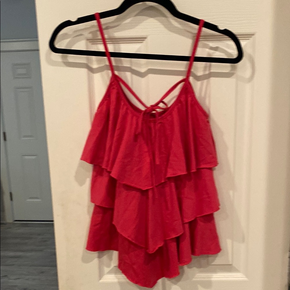 Chic Hot Pink Layered Tank Top - Picture 6 of 6